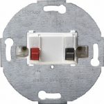 Hager Single speaker socket, snow-white mechanism - 457209