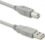 Kabel USB Qoltec USB-A - USB-B 1 m Szary (50395)