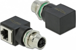 Delock Network adapter - 8-pole M12 (W) straight to RJ-45 (W)
