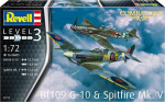 Revell Kit for gluing BF109G-10 & Spitfire MK.V