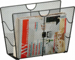 Zeller Metal Newspaper Rack, newspaper basket - kolor czarny, ZELLER