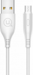 Cable USB Usams USB-A - microUSB 1 m White (SJ268USB02)