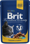 Brit Premium Cat Pouches with Chicken & Turkey 100g