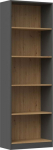 Topeshop Bookstand R60 60x30xH182 antracyt/artisan