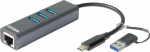 D-Link DUB-2332 USB-C nach 1000MBit Adapter with USB-Hub retail