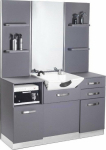 Activeshop Gabbiano hairdressing console with sink B085 szara