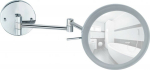 Cosmetic mirror Wenko wall mirror Aura LED 10-40 x 24.5 cm chrome steel