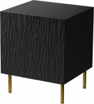 Cama MEBLE Bedside table 2 pcs. JUNGLE 53.5x40.5x44 black matt + golden legs