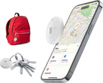 Cellularline Tracy Tag - Designed for iOS Item finder compatible with Android, ideal for finding keys, Backpacks and personal items via Apple's Where's app?. Compact, precise and easy to set up., Finder, Wei&szlig;, dust resistant, IP67, Apple, CR2032