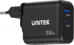 Charger Unitek GaN PD 35W USB-C + USB-A czarna