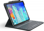 ZAGG Messenger Folio 2 - Keyboard and foil case (CASE) - portable - wireless - QWERTY - Nordisk - charcoal - for Apple 10.9-inch iPad Air