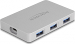 Delock Hub - with Power Delivery 82 Watt - 3 x USB-C 3.2 Gen 2 + 3 x SuperSpeed USB + 1 x USB-C (power supply)