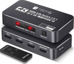 Techly 367171 3-Port Switch HDMI 2.0b 4K*60Hz 3x1 z pilotem IR - Techly 367171 3-Port Switch HDMI 2.0b 4K*60Hz 3x1 z pilotem IR