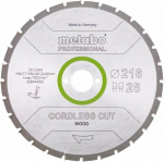 MBG - PIOTR KIŹLIŃSKI METABO CIRCULAR SAW HW/CT 216x30x28z CORDLESS CUT WOOD PROFESSIONAL