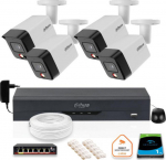 Dahua Europe monitoring kit IP Dahua 4 Outdoor cameras 6mpx hard drive