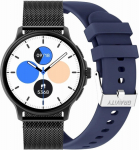 GRAVITY GT12-2 Women's Smartwatch with Silicone Strap + Black Bracelet / navy