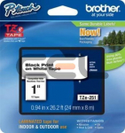 Brother TZE-251CIV LAMINATED TAPE 24MM, 8M BLACK ON WHITE