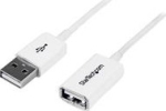 StarTech.com USB2.0 A Verl&auml;ngerungskabel - Stecker / Buchse - USB-Verl&auml;ngerungskabel - USB Typ A, 4-pole (M) - USB Typ A, 4-pole (W) - 3.0m (USB/USB2.0) - shaped - wei&szlig; - f&uuml;r P/N: USBEXTPAA1MW (USBEXTPAA3MW)