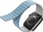 DefaultBrand UNIQ Revix strip Apple Watch Series 4/5/6/7/SE 42/44/45mm. Reversible Magnetic white-blue/white-blue
