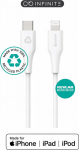 eSTUFF INFINITE (GRS) USB-C to, Lightning Cable MFI 1m White