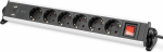 DIGITUS 6-Office power strip with compartment 3xUSB-Anschl&uuml;ssen