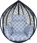 Cushion for hanging chair DROPLET grey rhombus