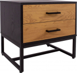 Nightstand AMSTERDAM oak/black