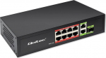 Qoltec Network switch SWITCH FAST Ethernet 8x RJ45 PoE 2x RJ45 Uplink 1x SFP | 120W | 1000Mb/s