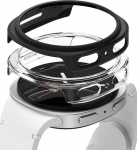Kaitse&uuml;mbris Slim, Samsung Galaxy Watch8 44mm, komplektis 2tk, l&auml;bipaistev ja must, Ringke
