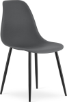LEOBERT Scandinavian chair, dark gray WAT black legs for kitchen office