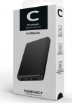 Contact Powebank 10000mAh 10W+cable USB-A USB-C Black