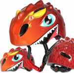 Wozinsky children's bicycle helmet, dragon motif, light 50-54 cm - czerwony