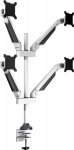 Multibrackets M VESA Gas Lift Arm Quad White | VESA 75x75-100x100 | Max 10kg | Table clamp mount | Vit