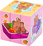 LEANToys Capybara Educational Colorful Logic Puzzle Cube 6x6 cm