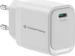 CONCEPTRONIC Ladeger&auml;t 1Port GaN USB-C 45WPD3.0/PPS ws