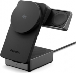 Kokkuvolditav juhtmevaba laadimisalus 3-in-1 (MagFit) Qi2.2 25W, telefonile + Apple/Galaxy Watch + k&otilde;rvaklappidele, must, MagSafe &uuml;hilduv, EF323MQ, Spigen