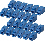 StarTech.com CAT6 KEYSTONE JACK 24-PACK, 24-PACK180-DEGREE TOOLLESS BLUE
