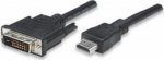 Cable Techly HDMI - DVI-D 1.8m czarny (304611)