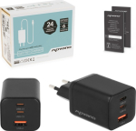Movano Loader GaN 65W 2x USB-C PD + USB-A (czarna)