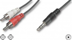 Kabel Techly Jack 3.5mm - RCA (Cinch) x2 0.5m czarny (504402)
