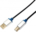 Cable USB LogiLink USB-A - USB-B 2 m Czarny (BUAB220)