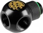 Bitspower Adapter Q-Splitter G1/4 Zoll AG auf 3x G1/4 Zoll IG - drehbar, schwarz matt