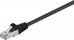 Wentronic Cat5e Network cable, F/UTP 2xRJ45 plug outer shield: foil screened black 1m