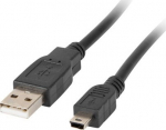 Lanberg Kabel USB 2.0 mini AM-BM5P 1.8M czarny (CANON)