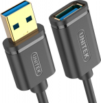 Cable USB Unitek USB-A - USB-A 0.5 m Czarny (Y-C456GBK)