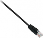 V7 CAT6 ETHERNET BLACK UTP 1M, RJ45 100 COPPER SNAGLESS