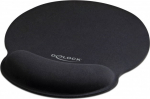 DELOCK Mouse pad with palm rest round black
