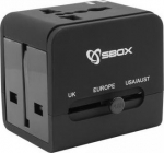 Sbox TA-23 Universal Travel Adapter with Dual USB Charger