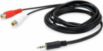 Kabel Equip Jack 3.5mm - RCA (Cinch) x2 2.5m czarny (147093)