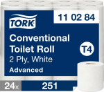 Tork Toilet paper Tork&reg; Advanced T4, 110284, 2-lags, package a 24 stk